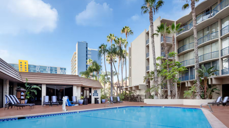 Pool area at the Wyndham San Diego Bayside