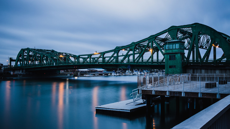 Park Street Bridge connecting the towns of Alameda and Oakland, California