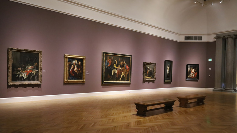 View of the Rodin sculptures at the Legion of Honor Museum in San Francisco