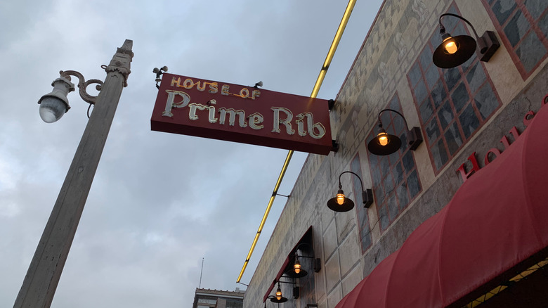 Sign for the House of Prime Rib in San Francisco