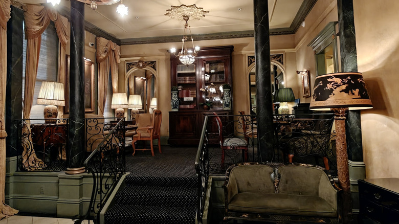 Ornate lobby of the Hotel Majestic in San Francisco