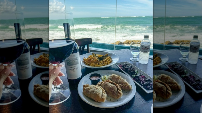 Empanadas, seafood, and wine and Havana Bar and Grill, San Juan