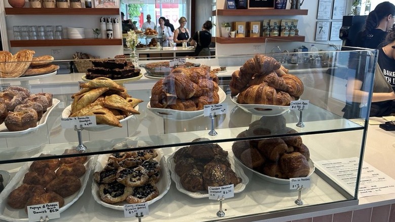 Pastry case at Lucia Patisserie+Cafe