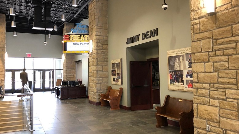 The entrance to the Jimmy Dean Museum at Mabee Regional Heritage Center in Plainview, Texas