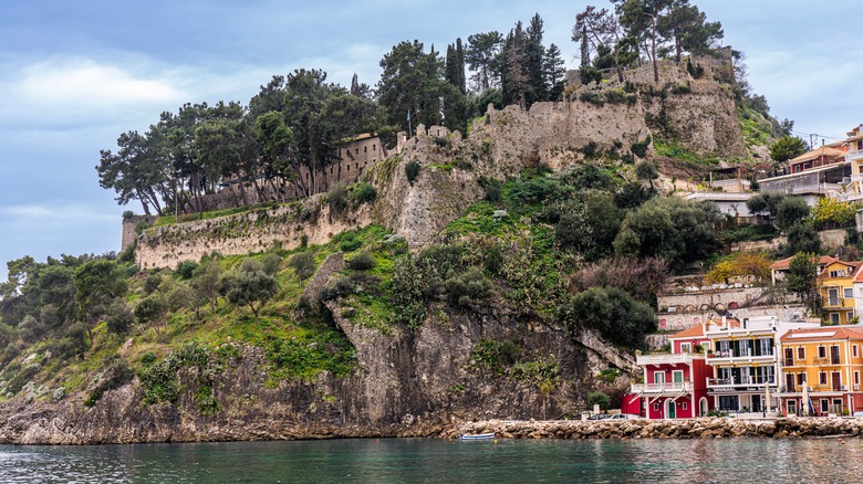 Venetian Castle of Parga over water