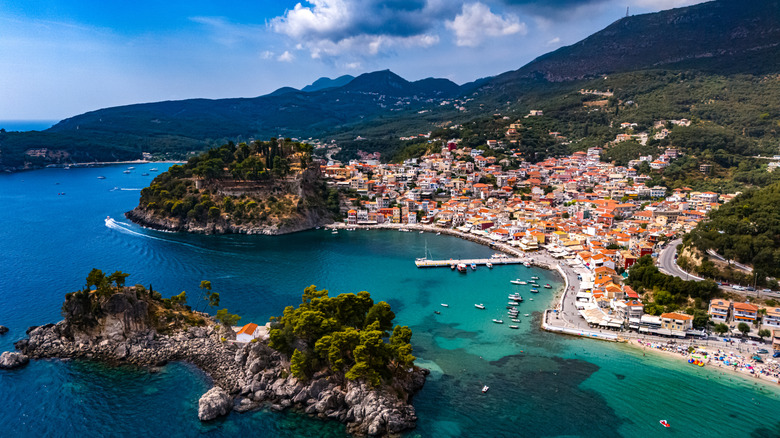 beach and coastline of Parga