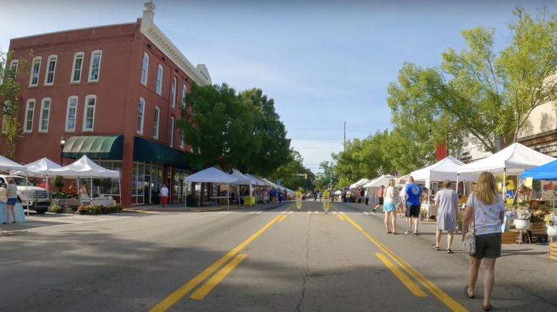 Streets of downtown Monroe, Georgia