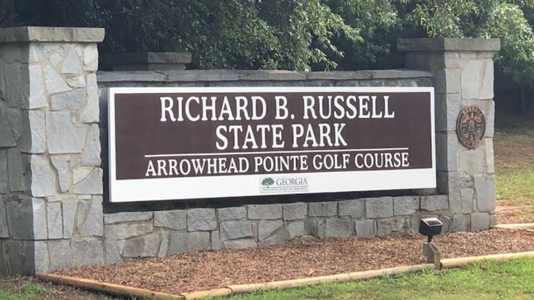 The entrance sign for Richard B. Russell State Park