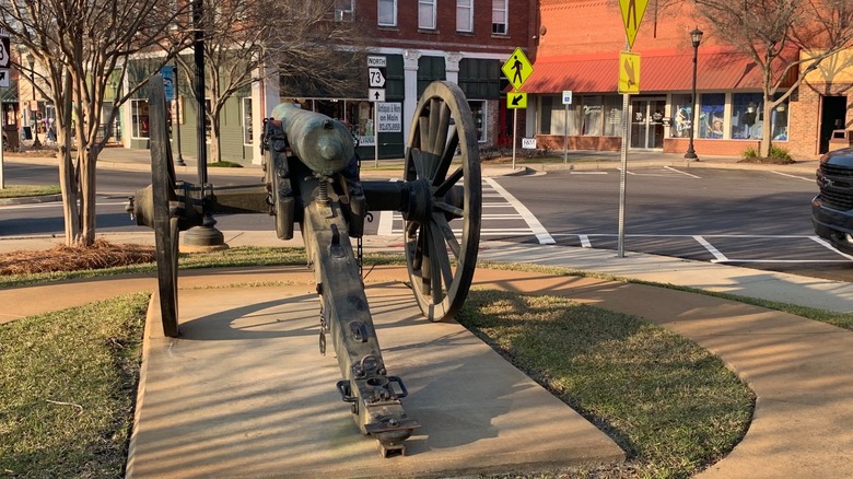 Old cannon in Sylvania, Georgia's town square