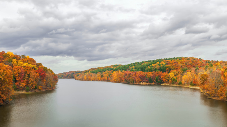 Pleasant Hill Lake during the fall season, Perrysville, Ohio