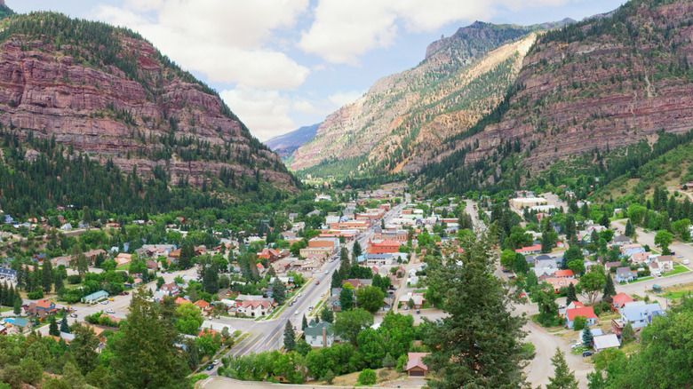 The town of Montrose and its surrounding canyon and mountain wilderness