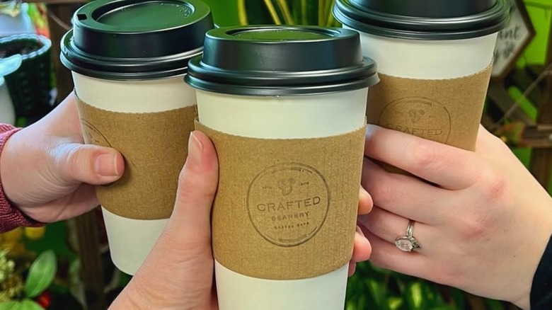 Coffees at Crafted Beanery & Cafe in Belleville, Michigan
