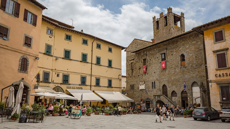 The town center of Cortona Italy