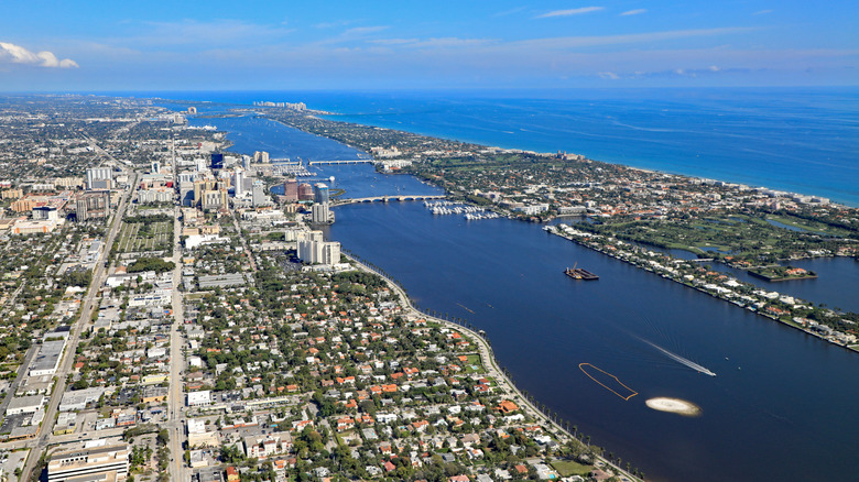 Lake Worth Lagoon and Florida coastline