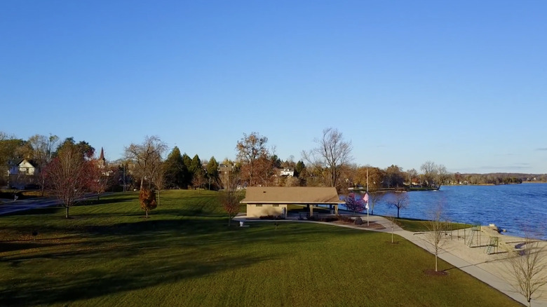 Bob McDermott Park and beach at Random Lake