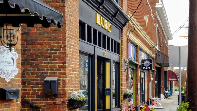 Shops in downtown Mebane, North Carolina