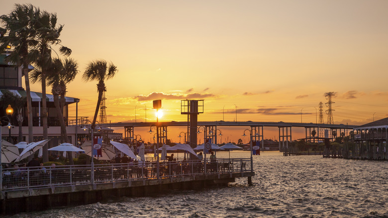 Waterfront dining in Kemah, Texas, located in Bay Area Houston