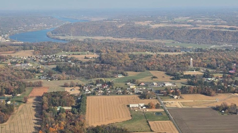 Aerial view of Gas City, Indiana