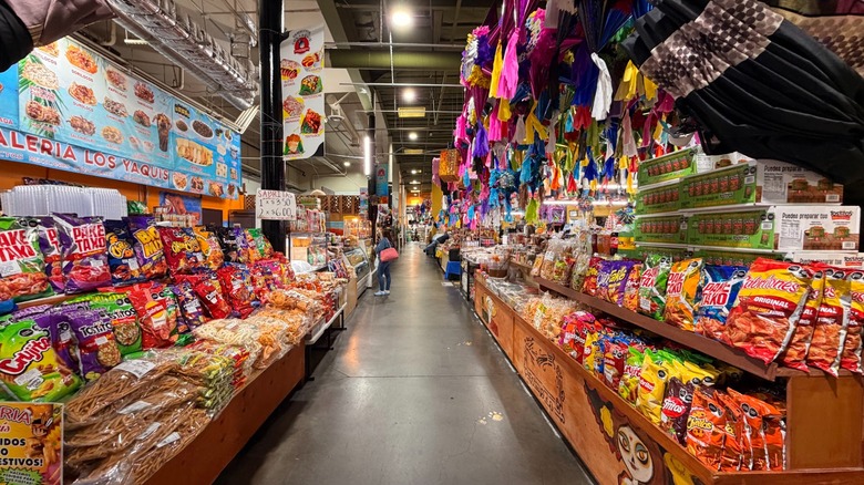 Mexican snacks at a store in Plaza México in Lynwood, California.