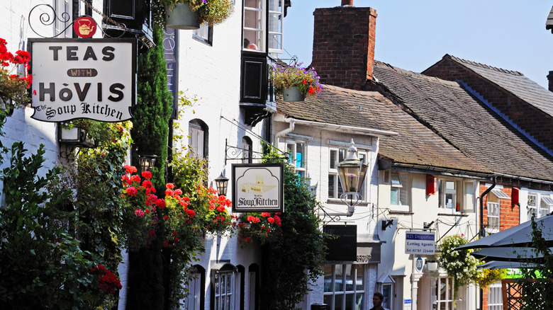 View of charming Church Lane in Stafford