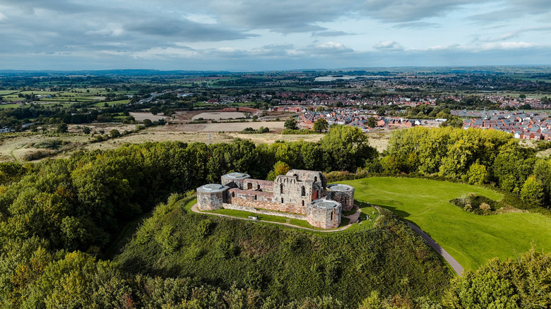 Aerial view of Stafford Castle
