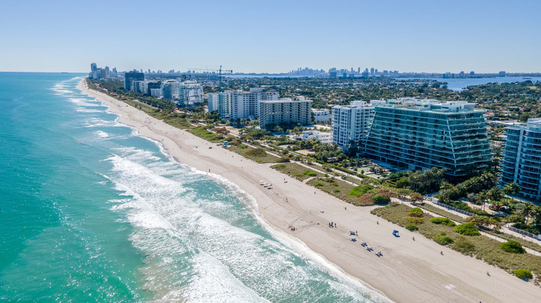 Aerial view of Surfside Beach, Florida