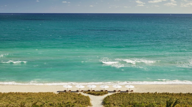 View of Surfside Beach from the Four Seasons Hotel at the Surf Club