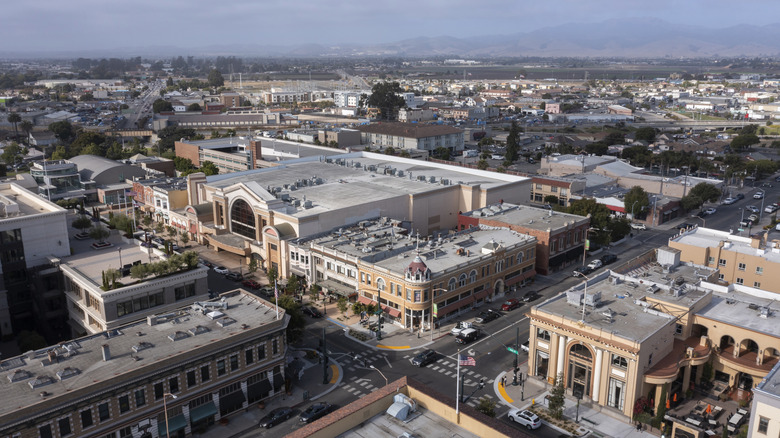 Aerial view of Downtown Salinas, CA
