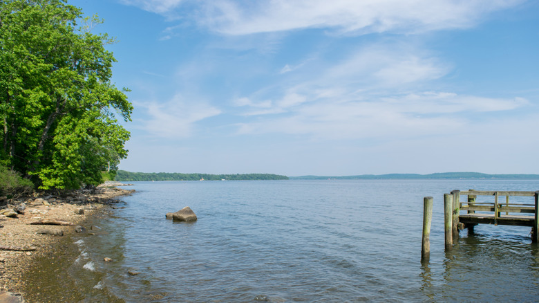 The fishing dock on the Susquehanna River in Perryville, Maryland