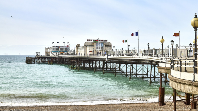 view of the Sussex coastline from Worthing Pier