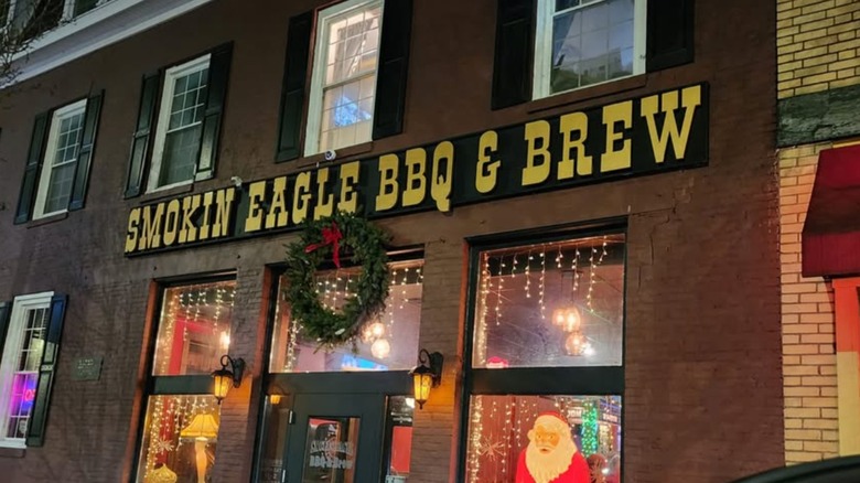 Smokin Eagle BBQ at Christmastime in LeRoy, NY