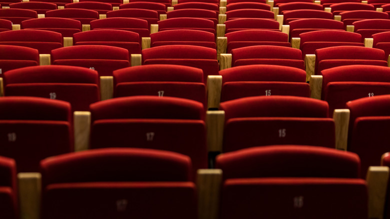 Numbered theatre seats
