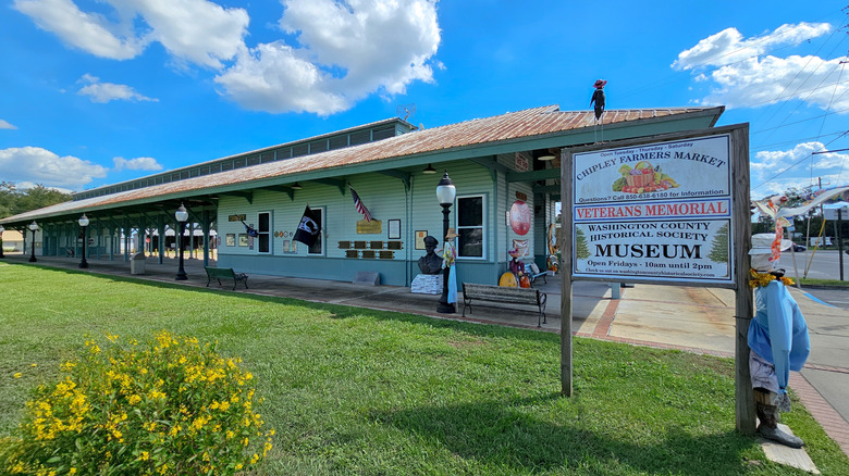 The historic Chipley Station which now serves as the home of Washington County Historical Society in Chipley, Florida