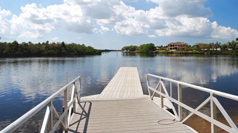 Boat dock in Parrish, Florida.