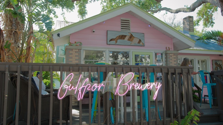 Gulfport Brewing is housed in a small cute house, the style of Gulfport