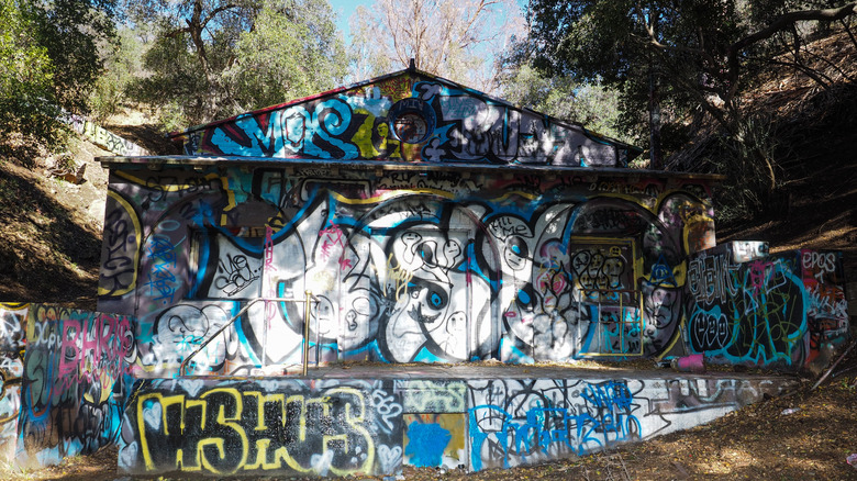 Graffiti art adorns Murphy Ranch ruins