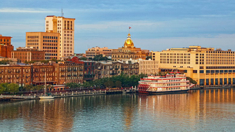 The riverfront of Savannah, Georgia