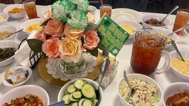 The spread at Mrs. Wilkes Dining Room