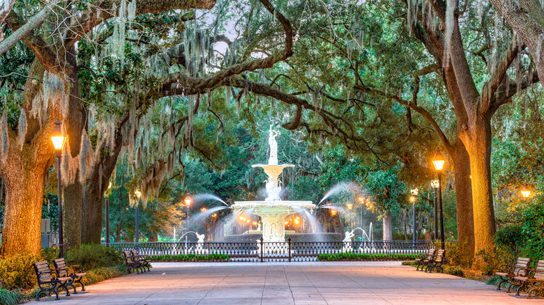 Fountain at Forsyth Park in Savannah, GA