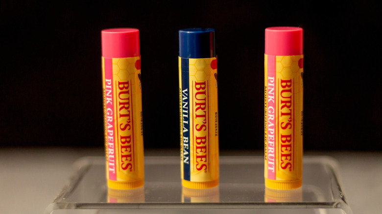 Lip balm tubes next to each other