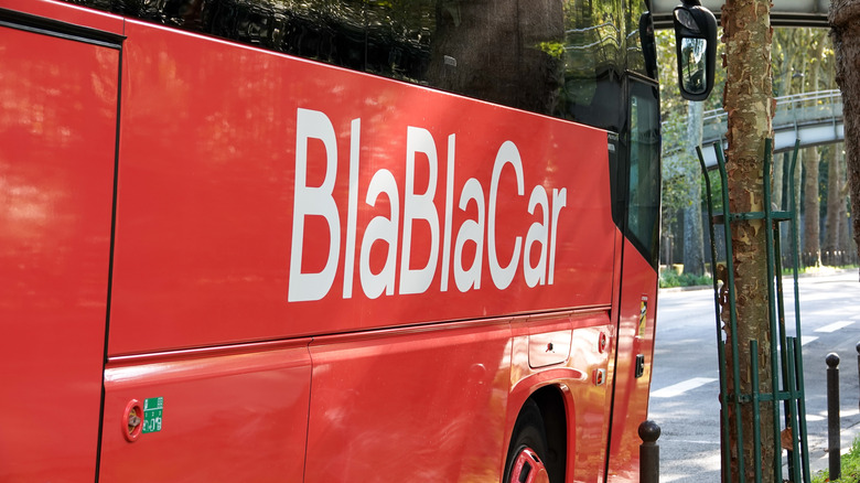 Bus with BlaBlaCar logo on the side