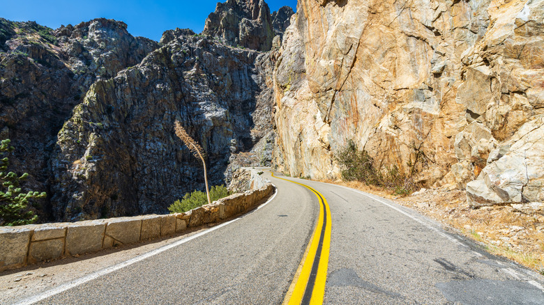 The scenic byway at Kings Canyon Natonal Park