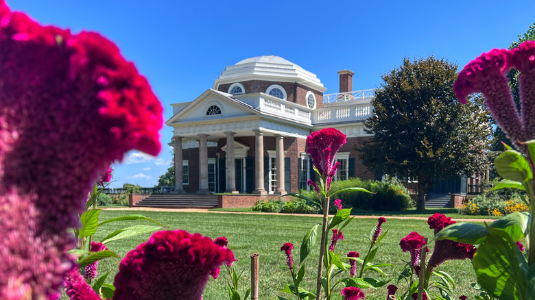 A view of Thomas Jefferson's home in Monticello
