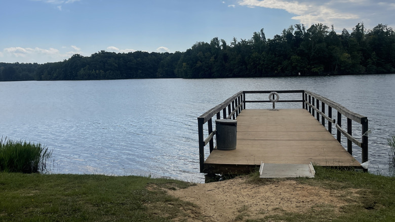 A dock on Lake Reidsville in Reidsville North Carolina