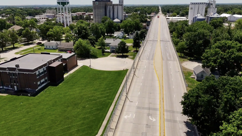 Aerial view of Schuyler, Nebraska.