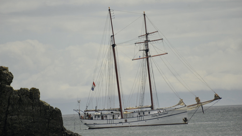 Flying Dutchman berthed near whisky distillery