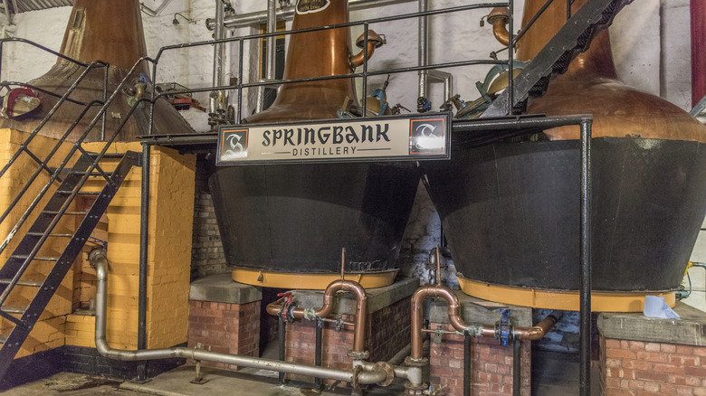 Stills at Springbank distillery
