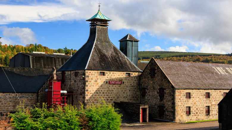 View of The Balvenie Distillery on a sunny day.