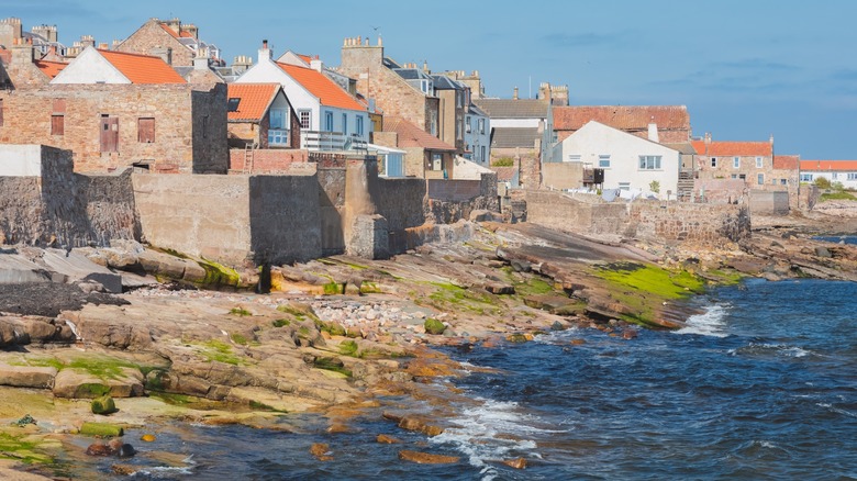 Coastal view of Cellardyke in East Neuk of Fife, Scotland