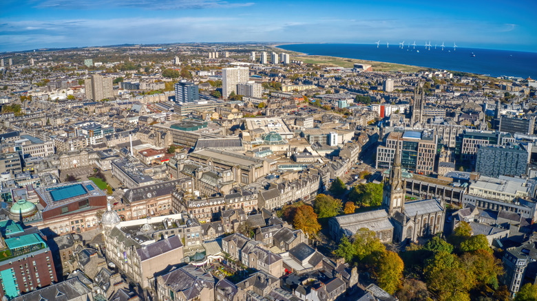 An aerial view of Aberdeen